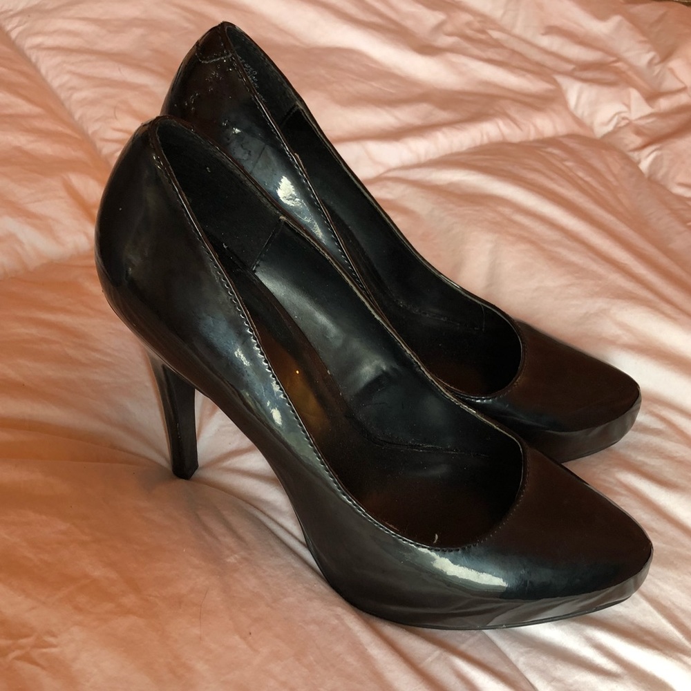 Apt 9 Black Polished Heels sz 8